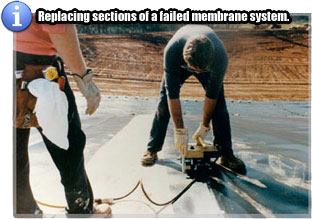 Replacing sections of a failed membrane system